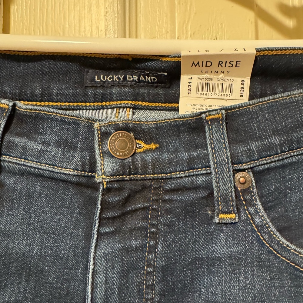 Lucky Brand Women's Mid Rise Skinny Jeans - Dark Blue